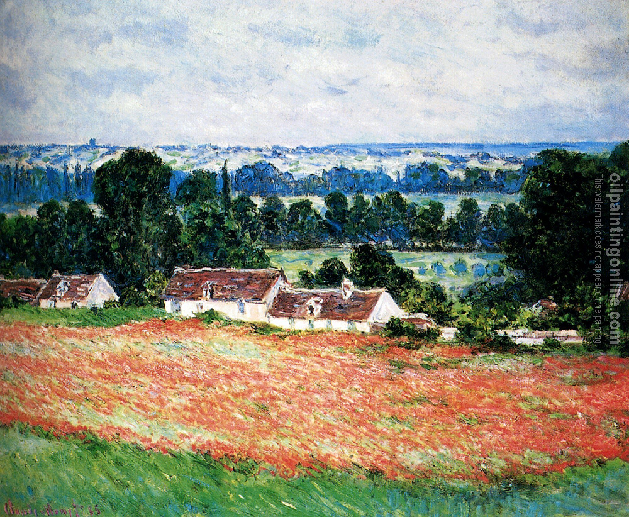 Monet, Claude Oscar - Field Of Poppies, Giverny